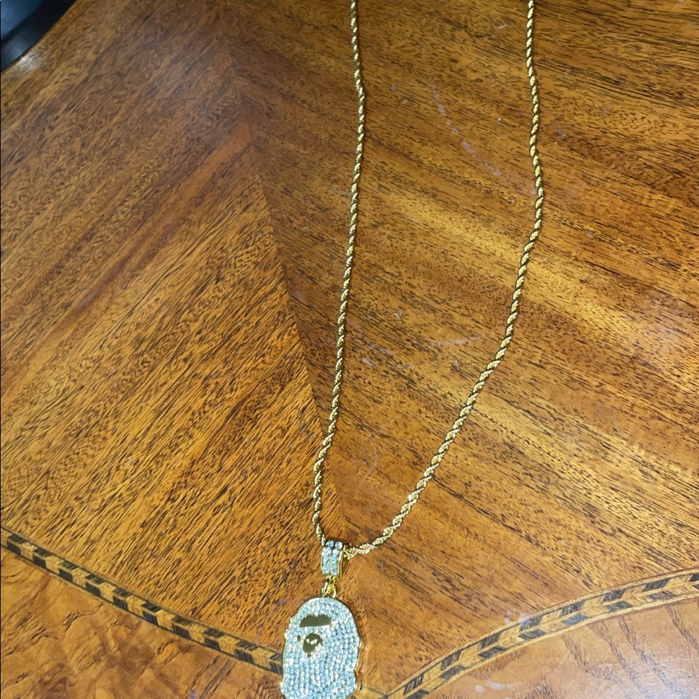 Bape chain gold plated hip hop chain new